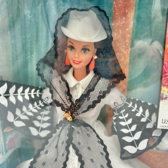 Barbie Gone With The Wind 1994 Black & White Bengaline Dress 13254 Mattel - Picture 5 of 10